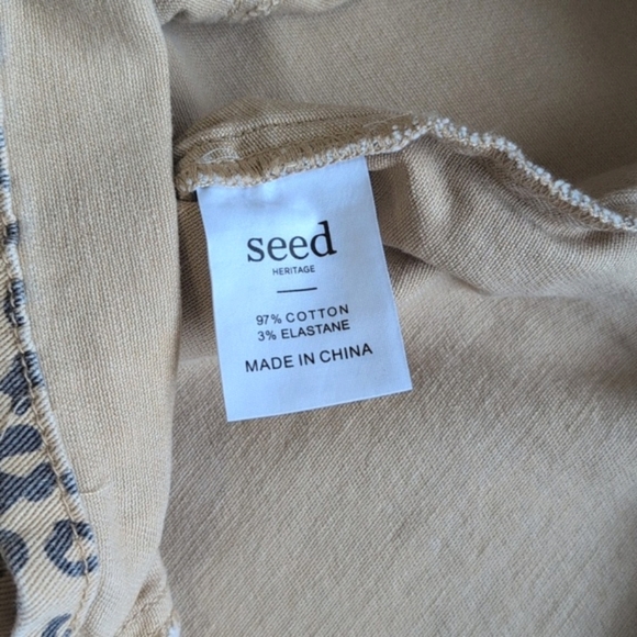 seed heritage leopard print stretch cotton denim jumper dress 2T toddler girls - Picture 5 of 7